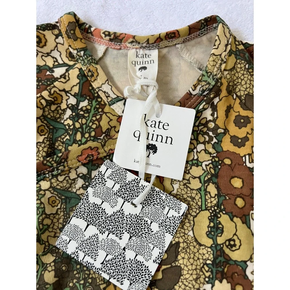 Kate Quinn Bodysuit Multicolor Retro Floral Organic Cotton 6-12M